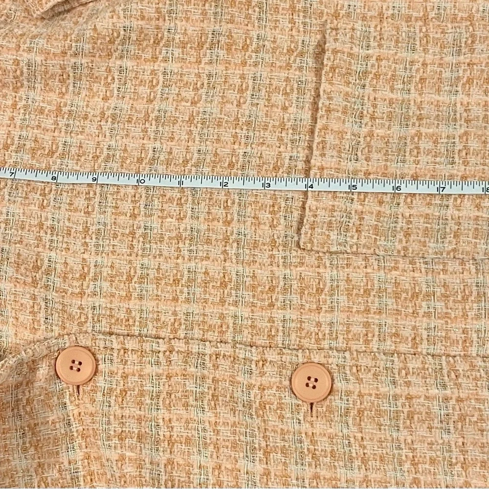 LE LIS peach tweed skirt and blazer NWT